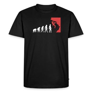 Evolution de l'escalade - T-shirt Premium bio Homme - noir - Devant - Nico (187cm)