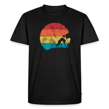 Cadeau d'alpinisme grimpeur d'escalade - T-shirt Premium bio Homme - noir - Devant - Nico (187cm)