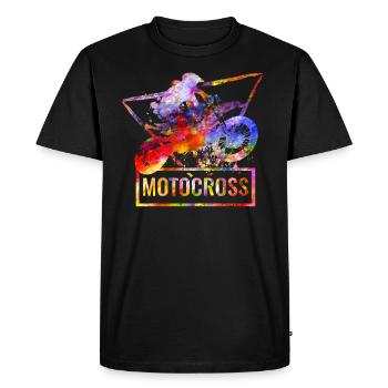 Motocross moto moto moto - T-shirt Premium bio Homme - noir - Devant - Nico (187cm)