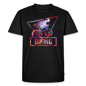 vélo - T-shirt Premium bio Homme - noir - Devant - Nico (187cm)