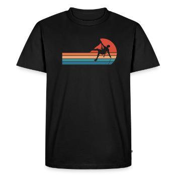 Montée - T-shirt Premium bio Homme - noir - Devant - Nico (187cm)