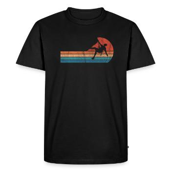 Cadeau d'alpinisme grimpeur d'escalade - T-shirt Premium bio Homme - noir - Devant - Nico (187cm)