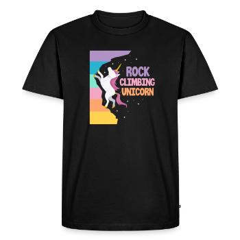 Licorne grimpante - T-shirt Premium bio Homme - noir - Devant - Nico (187cm)