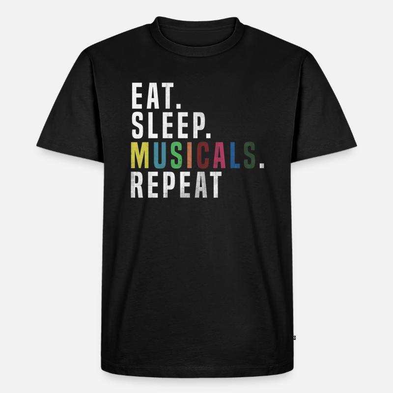 Musicals - Männer Premium Bio T-Shirt - Schwarz
