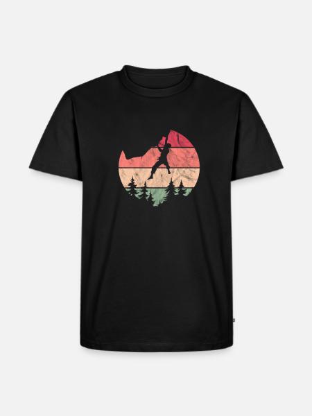 Klettern Bouldern Kletterer Bergsteigen Geschenk - Männer Premium Bio T-Shirt - Schwarz