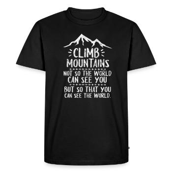 Alpinisme - T-shirt Premium bio Homme - noir - Devant - Nico (187cm)