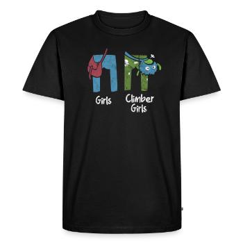 Grimper fille - T-shirt Premium bio Homme - noir - Devant - Nico (187cm)