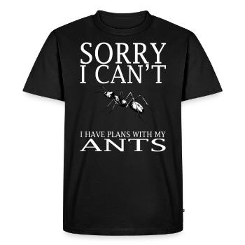 Ants Funny T Shirt - Men's Premium Organic T-Shirt - black - Front - Nico (187cm)