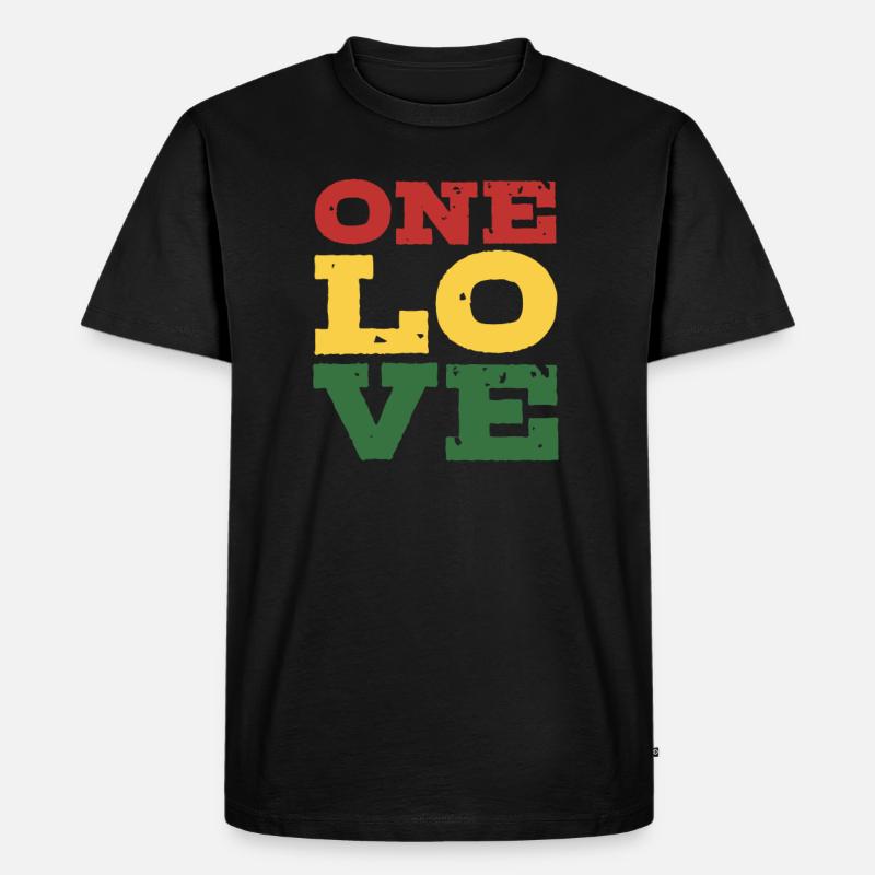 Rasta - Männer Premium Bio T-Shirt - Schwarz