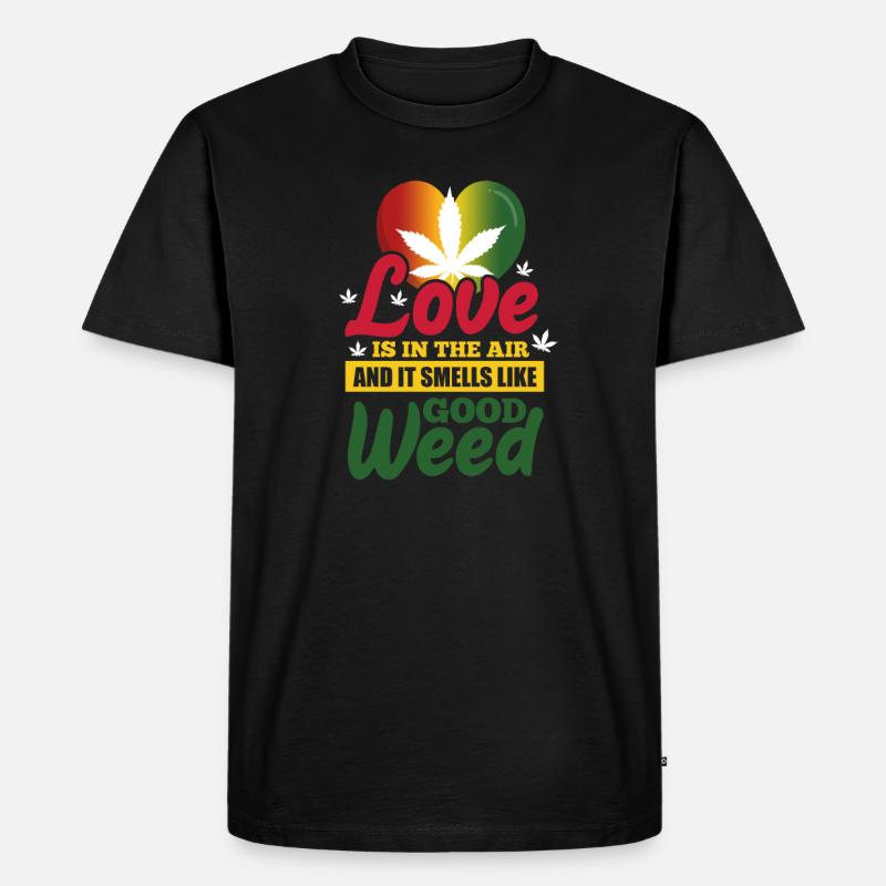 Rasta Weed - Männer Premium Bio T-Shirt - Schwarz