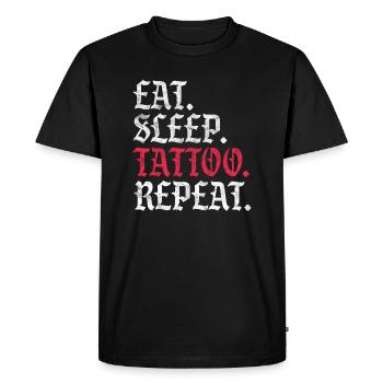 Tatouage tatouage tatouages cadeau de tatouage - T-shirt Premium bio Homme - noir - Devant - Nico (187cm)