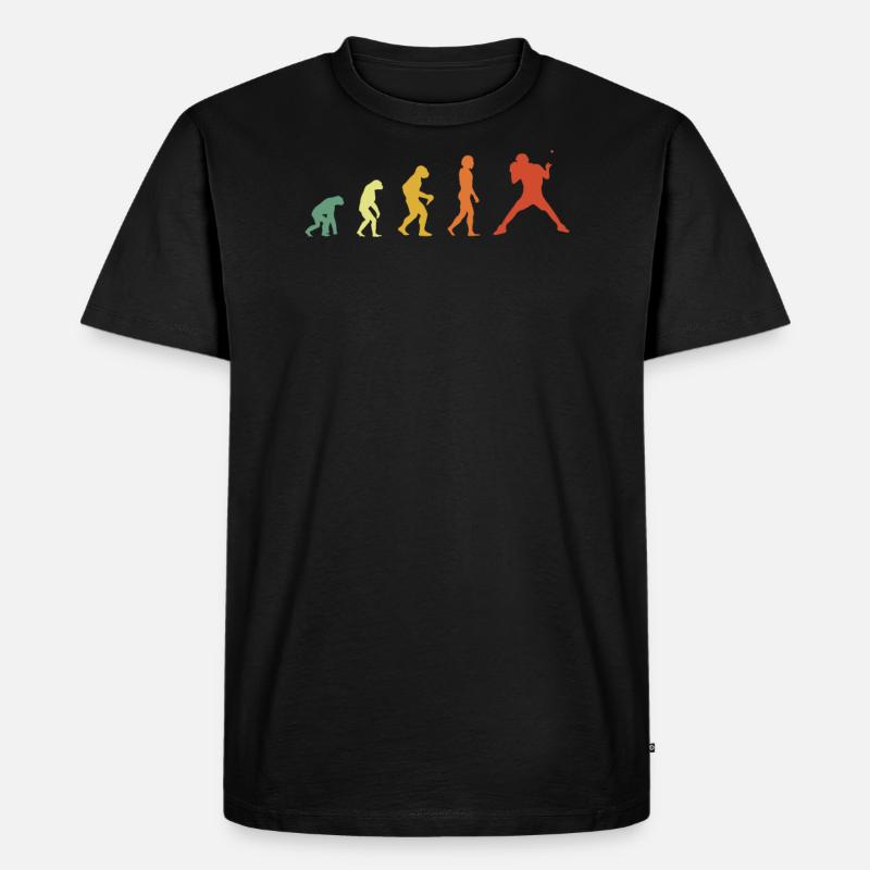 Retro table tennis evolution - Men's Premium Organic T-Shirt - black