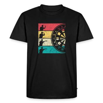 Dart Darts Bullseye Dartboard Dart Gift - Men's Premium Organic T-Shirt - black - Front - Nico (187cm)