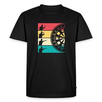 Darts - Men's Premium Organic T-Shirt - black - Front - Nico (187cm)