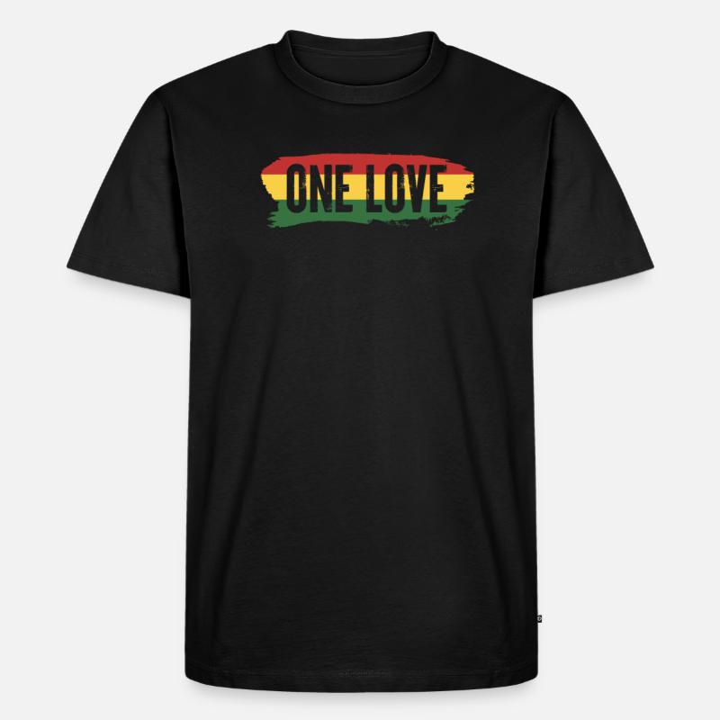 Rasta - Männer Premium Bio T-Shirt - Schwarz