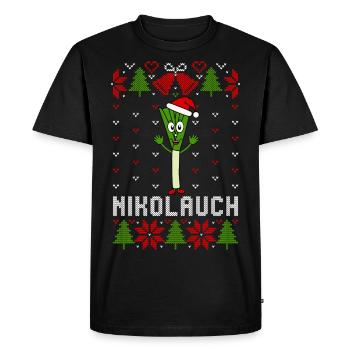 Affreux Noël Nikolauch - T-shirt Premium bio Homme - noir - Devant - Nico (187cm)