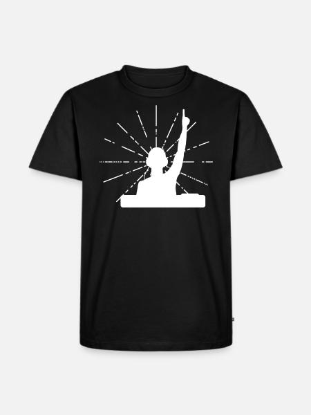 DJ atmosphere. - Men's Premium Organic T-Shirt - black