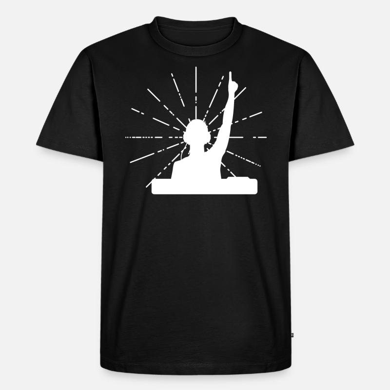 DJ-Atmosphäre. - Männer Premium Bio T-Shirt - Schwarz