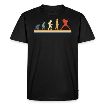 Sélection vintage de tennis de table - T-shirt Premium bio Homme - noir - Devant - Nico (187cm)