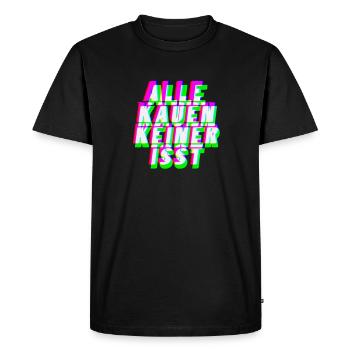 mâcher personne ne mange club techno mdma cadeau edm - T-shirt Premium bio Homme - noir - Devant - Nico (187cm)