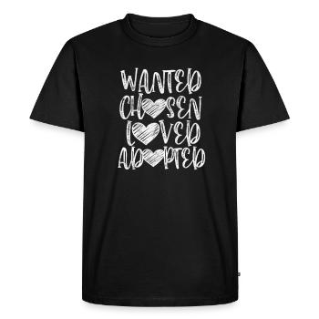 Adoption - T-shirt Premium bio Homme - noir - Devant - Nico (187cm)