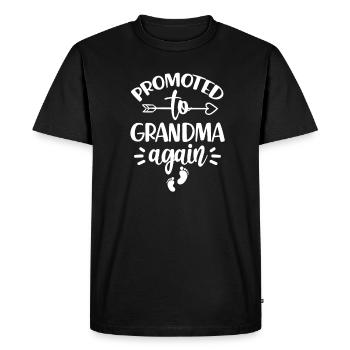 Pregnancy Grandma - Men's Premium Organic T-Shirt - black - Front - Nico (187cm)