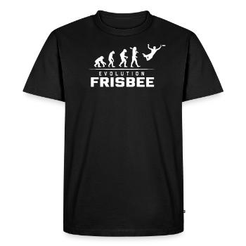 ÉVOLUTION DE FRISBEE - T-shirt Premium bio Homme - noir - Devant - Nico (187cm)