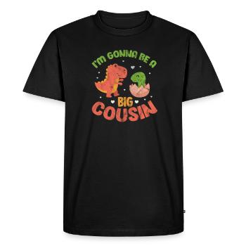 Grossesse grosse cousine - T-shirt Premium bio Homme - noir - Devant - Nico (187cm)