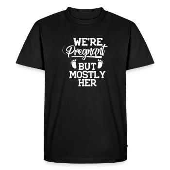 Pregnancy - Men's Premium Organic T-Shirt - black - Front - Nico (187cm)