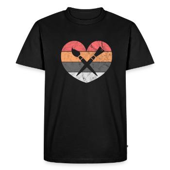 Art Peinture - T-shirt Premium bio Homme - noir - Devant - Nico (187cm)