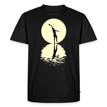 Lune de tennis de plage - T-shirt Premium bio Homme - noir - Devant - Nico (187cm)