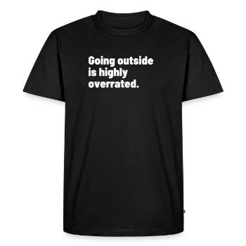 funny humor saying gift funny - Men's Premium Organic T-Shirt - black - Front - Nico (187cm)