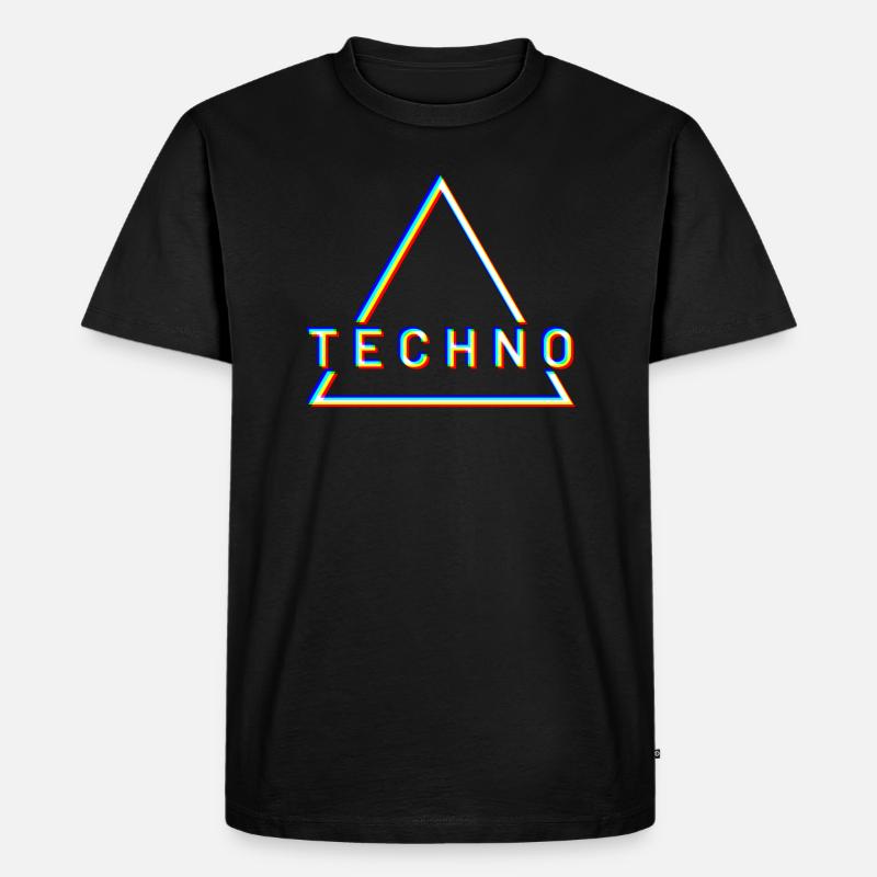 Techno - Männer Premium Bio T-Shirt - Schwarz