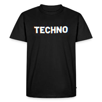 Techno - Men's Premium Organic T-Shirt - black - Front - Nico (187cm)
