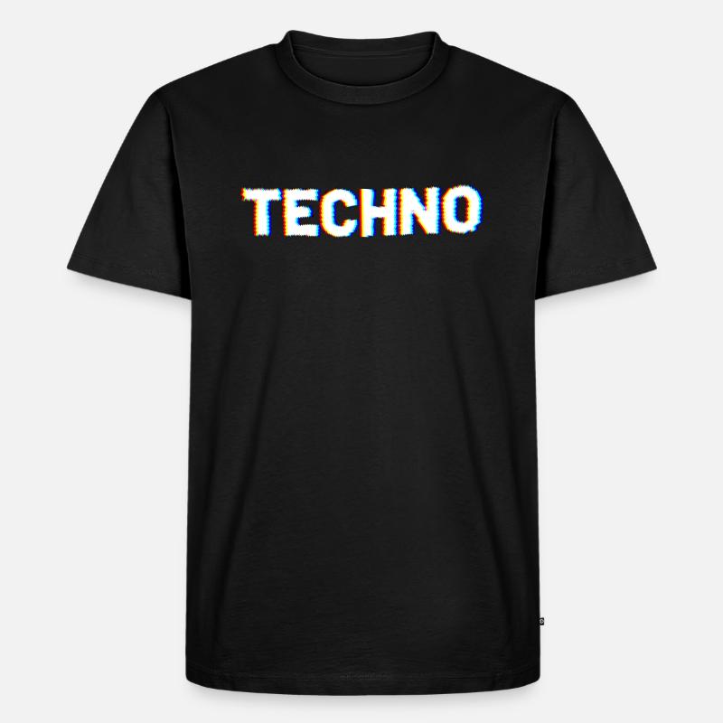 Techno - Männer Premium Bio T-Shirt - Schwarz