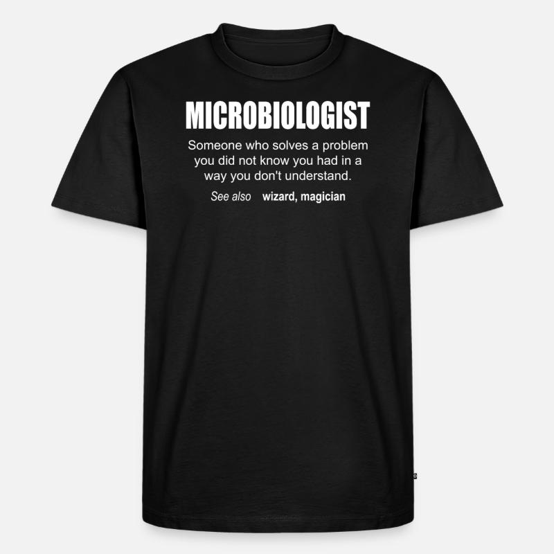 Microbiologist Description - Männer Premium Bio T-Shirt - Schwarz