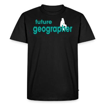 Future Geographer - Men's Premium Organic T-Shirt - black - Front - Nico (187cm)