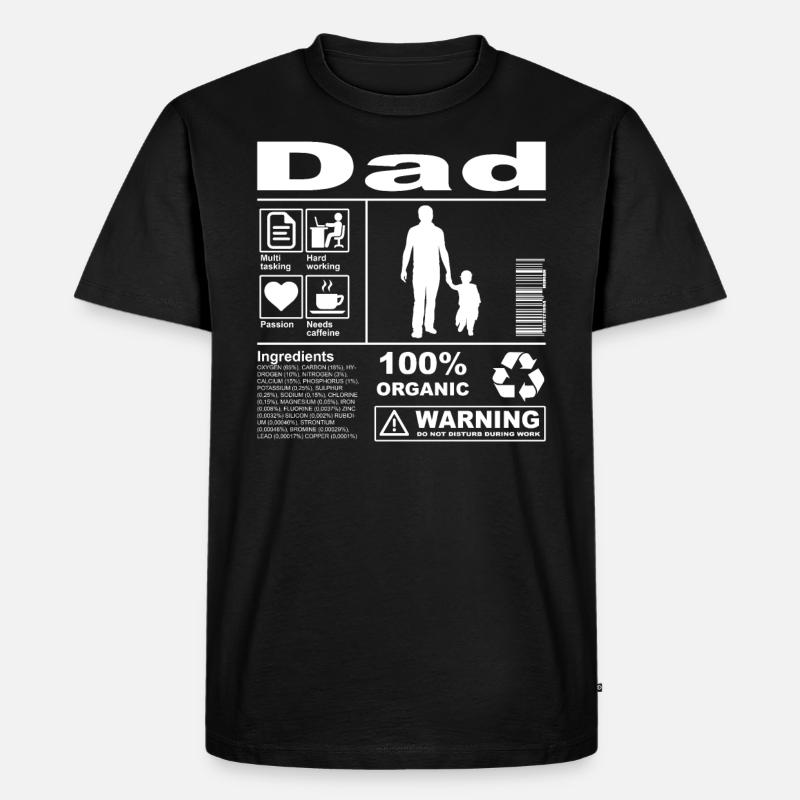 Dad Product Description - Männer Premium Bio T-Shirt - Schwarz