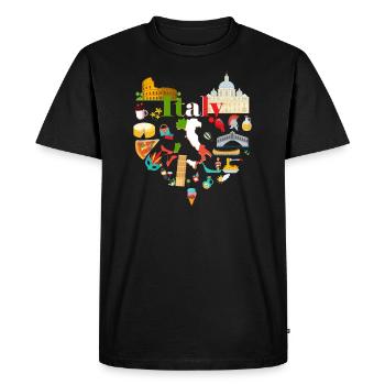 Cadeaux aux fans de l’Italie - T-shirt Premium bio Homme - noir - Devant - Nico (187cm)
