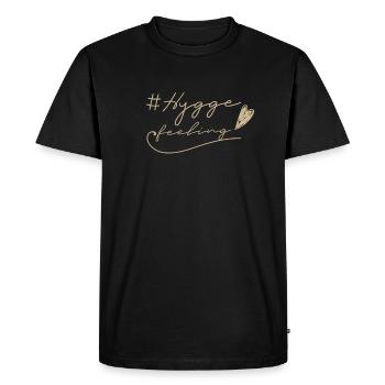 # Hygge émotions Belle écriture et le coeur Hygge - T-shirt Premium bio Homme - noir - Devant - Nico (187cm)