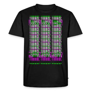 Trance Raver Techno Electro music edm dubstep - Men's Premium Organic T-Shirt - black - Front - Nico (187cm)