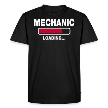 Mechanic - Men's Premium Organic T-Shirt - black - Front - Nico (187cm)
