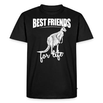 Best Friends For Life - Kangaroo For Everyone Who - T-shirt Premium bio Homme - noir - Devant - Nico (187cm)