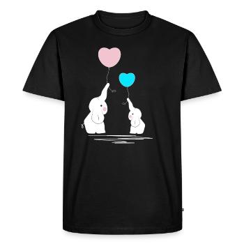 éléphant éléphant bébé naissance cadeau - T-shirt Premium bio Homme - noir - Devant - Nico (187cm)
