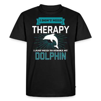 I Dont Need Therapy - DOLPHINS - T-shirt Premium bio Homme - noir - Devant - Nico (187cm)