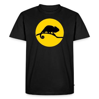 chameleon and moon - T-shirt Premium bio Homme - noir - Devant - Nico (187cm)
