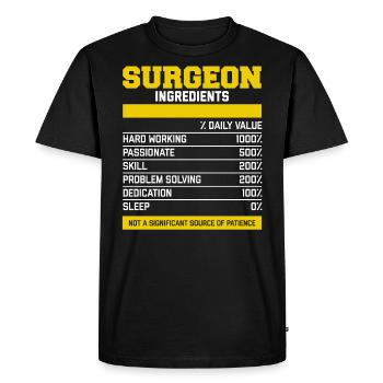 Fancy Surgeon Ingredients T Shirt - T-shirt Premium bio Homme - noir - Devant - Nico (187cm)