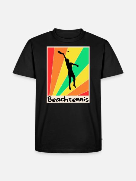 Beach tennis poster Tenis Playa - Men's Premium Organic T-Shirt - black