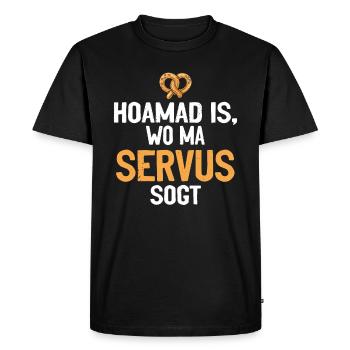 Bavaria Bavarian Culture Servus Bayerisch Gift - Men's Premium Organic T-Shirt - black - Front - Nico (187cm)