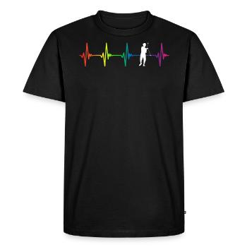 Yo-Yoing Rainbow Heartbeat - T-shirt Premium bio Homme - noir - Devant - Nico (187cm)